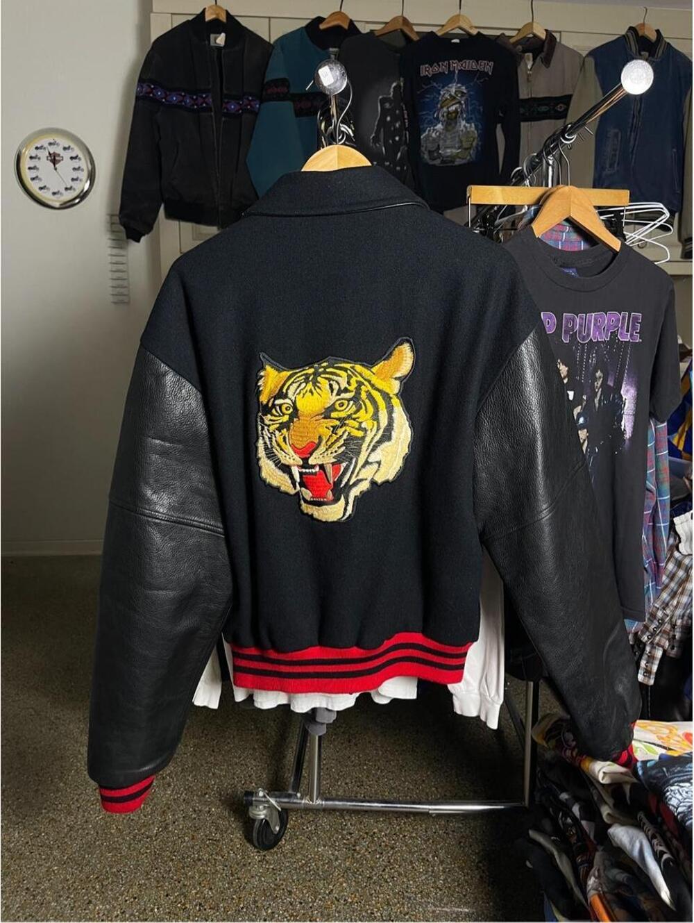 90s Polo Ralph Lauren Tiger Varsity Jacket Men's Large